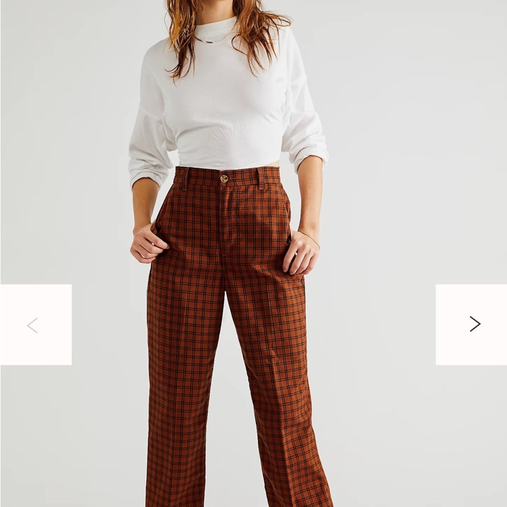 Levi's Women's Checkered Brown Pants